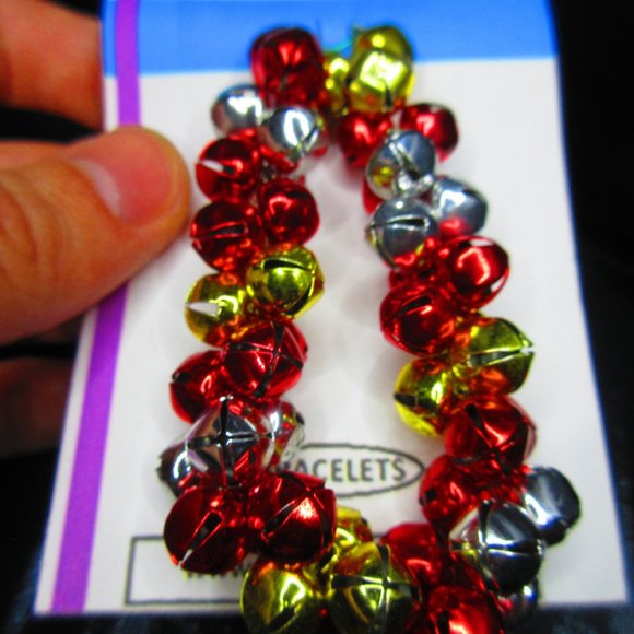 Christmas Bells 7" Stretchy Bracelet - Picture 2 of 3